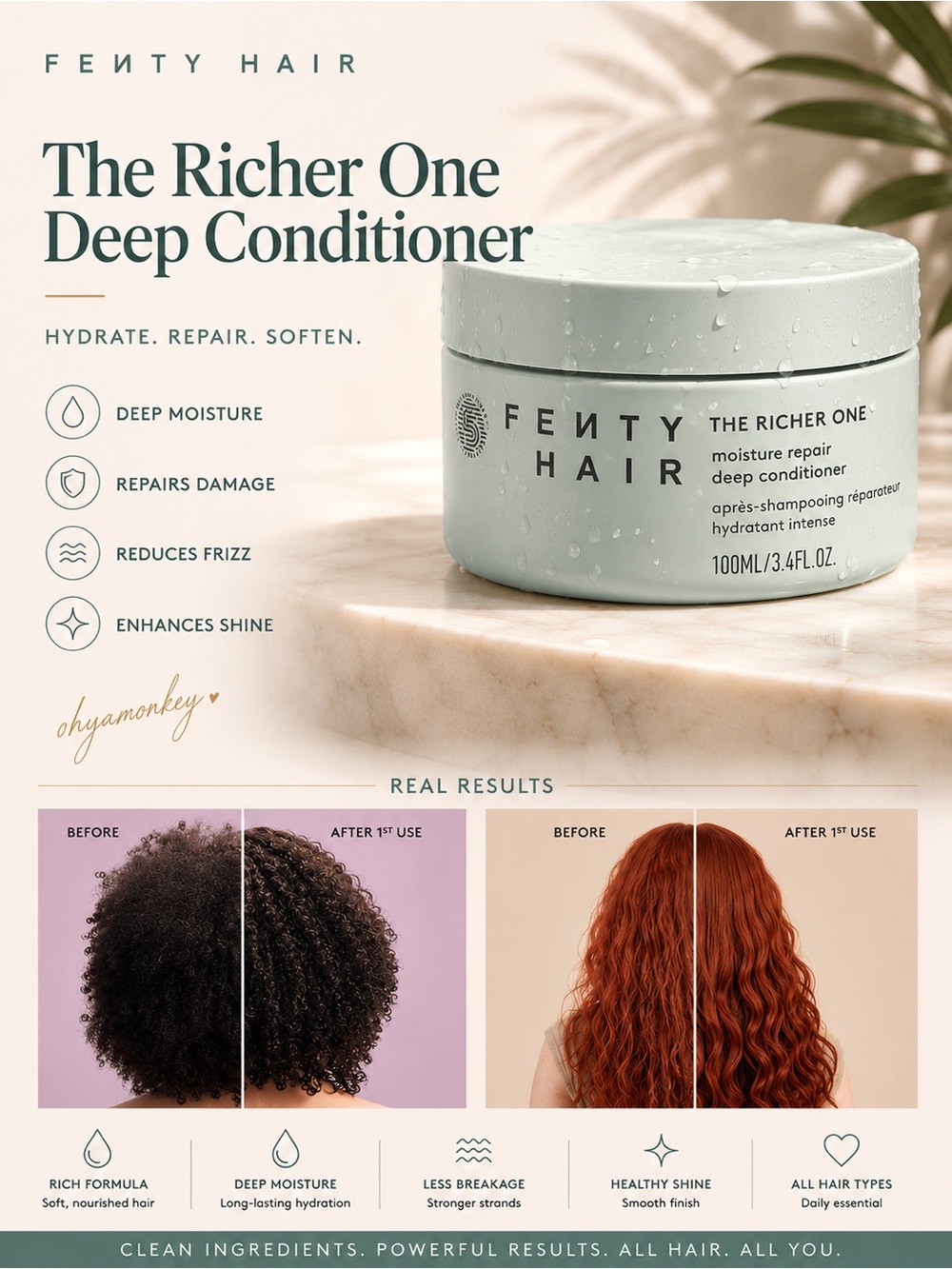 Fenty Hair The Richer One Deep Conditioner Travel Size 3.4oz